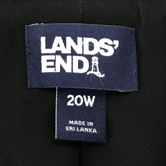 Lands' End Wool Blend 2-Button Blazer Women's Plus Size 20W Black Lined Career - Picture 7 of 9